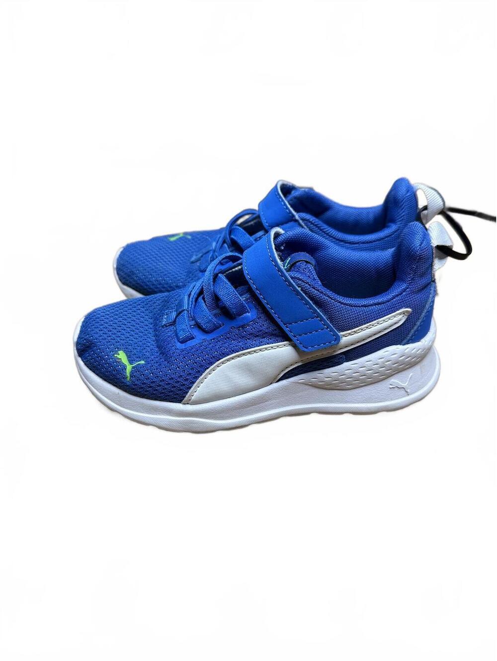 PUMA Blue Mesh Hook-and-Loop Athletic Sneakers - Picture 3 of 9